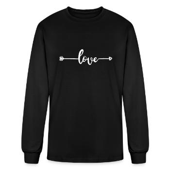 Love arrow - Men's Long Sleeve T-Shirt - black - Front