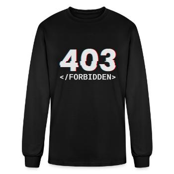 Forbidden 403 in White Color - Men's Long Sleeve T-Shirt - black - Front