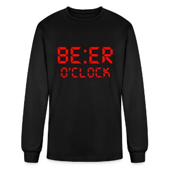 Beer O clock - Men's Long Sleeve T-Shirt - black - Front