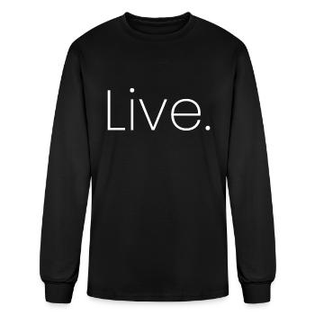 Live - Men's Long Sleeve T-Shirt - black - Front