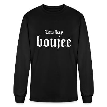 low key boujee - Men's Long Sleeve T-Shirt - black - Front