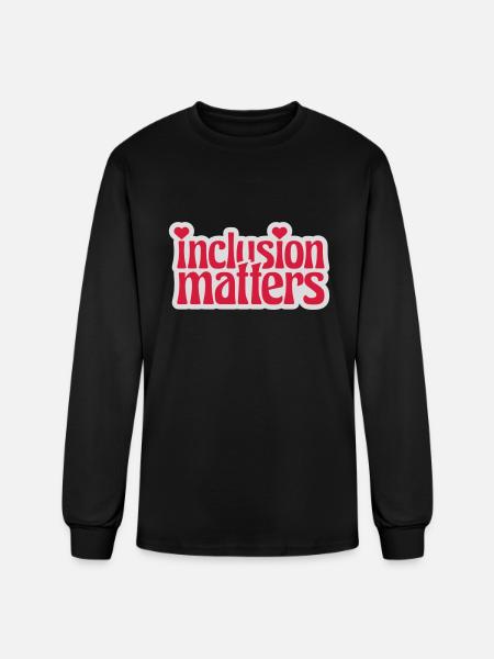 inclusion matters logo quote - Men's Long Sleeve T-Shirt - black