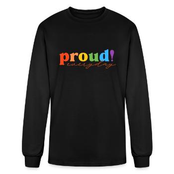 Proud Everyday Pride - Men's Long Sleeve T-Shirt - black - Front