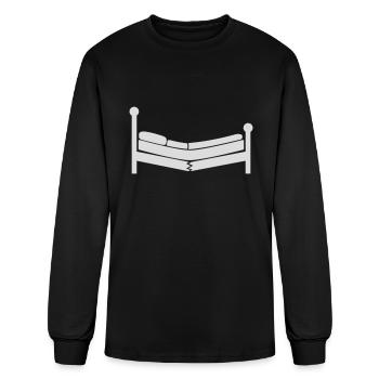 Logo clipart de lit détruit - T-shirt à manches longues Homme - noir - Devant