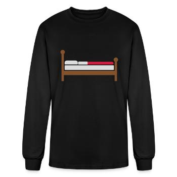 Logo clipart de lit confortable - T-shirt à manches longues Homme - noir - Devant