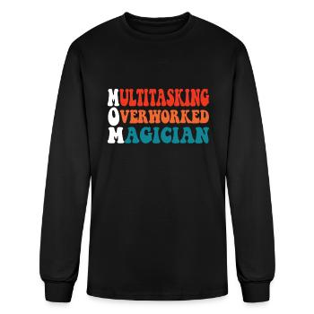 Funny Mother s Day MOM Acronym - Men's Long Sleeve T-Shirt - black - Front