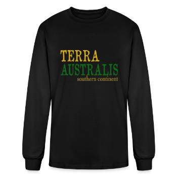 Terra Australia Southern Continent - Men's Long Sleeve T-Shirt - black - Front