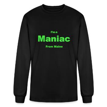 Maniac from Maine - Men's Long Sleeve T-Shirt - black - Front