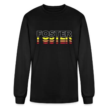 Foster First Name Funny Vintage Sunset Foster - Men's Long Sleeve T-Shirt - black - Front