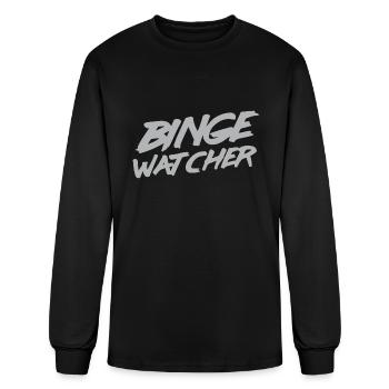 Binge Watcher - Men's Long Sleeve T-Shirt - black - Front