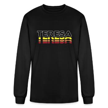 Teresa First Name Funny Vintage Sunset Teresa - Men's Long Sleeve T-Shirt - black - Front