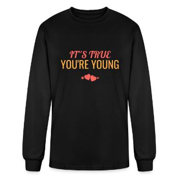 Young - Men's Long Sleeve T-Shirt - black - Front