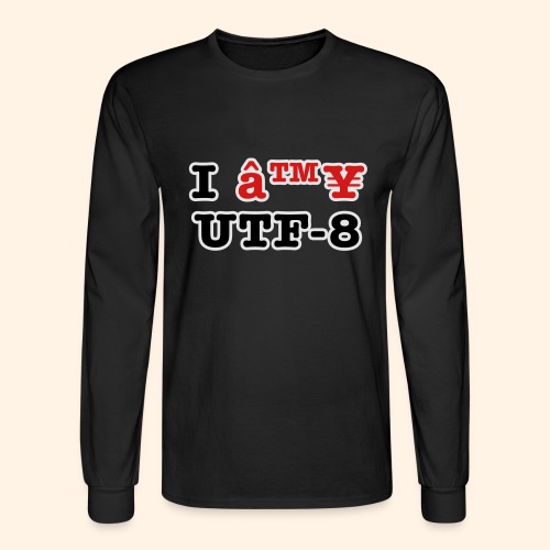 I â™¥ UTF-8 - Men's Long Sleeve T-Shirt