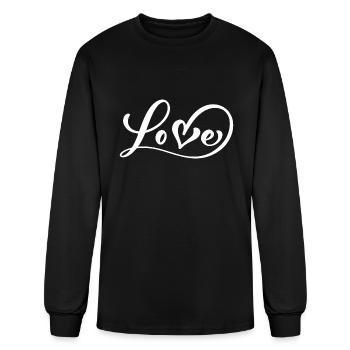 LOVE - Men's Long Sleeve T-Shirt - black - Front