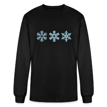 snowflakes - Men's Long Sleeve T-Shirt - black - Front