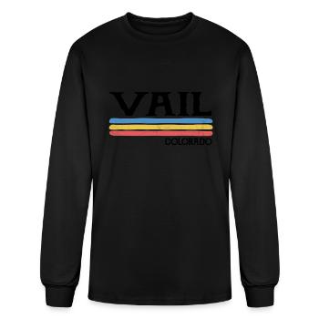Vintage Vail Colorado Co Souvenir Gift - Men's Long Sleeve T-Shirt - black - Front