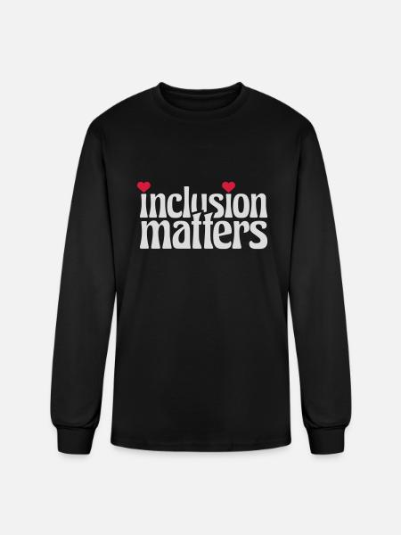 inclusion matters logo quote - Men's Long Sleeve T-Shirt - black