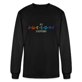 Be Awesome Everyday - Men's Long Sleeve T-Shirt - black - Front