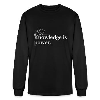 Knowledge Is Power - Men's Long Sleeve T-Shirt - black - Front