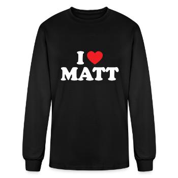 I Love Matt - Men's Long Sleeve T-Shirt - black - Front