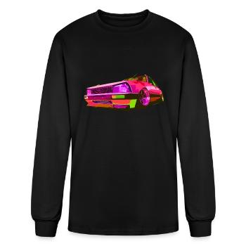 Retro coulor car - Men's Long Sleeve T-Shirt - black - Front