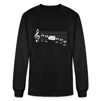 Funny Music Orchestra Choir - Men's Long Sleeve T-Shirt - black - Front