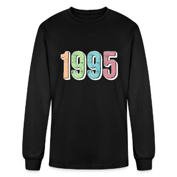 1995 Birth Year - Men's Long Sleeve T-Shirt - black - Front