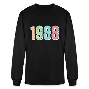 1988 Birth Year - Men's Long Sleeve T-Shirt - black - Front