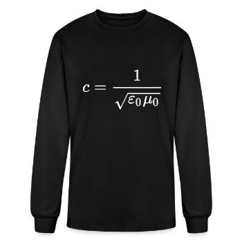 Speed Of Light Formula Electromagnetism And - Men's Long Sleeve T-Shirt - black - Front