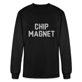 Chip Magnet - Men's Long Sleeve T-Shirt - black - Front