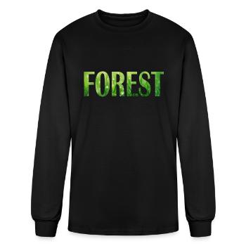 FOREST - Men's Long Sleeve T-Shirt - black - Front