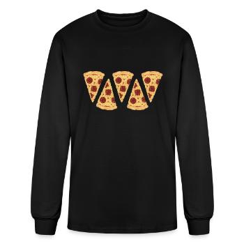 Gooey Pepperoni Pizza Slices - Men's Long Sleeve T-Shirt - black - Front