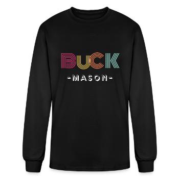 BUCK MASON - Men's Long Sleeve T-Shirt - black - Front
