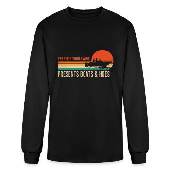Vintage Prestige Worldwide Presents Boats And Hoes - Men's Long Sleeve T-Shirt - black - Front