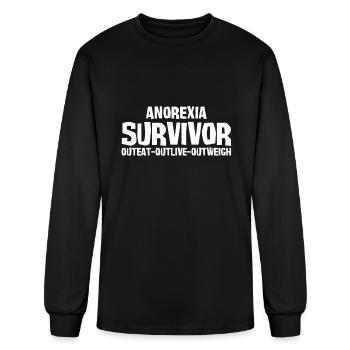 Anorexia Survivor - Men's Long Sleeve T-Shirt - black - Front