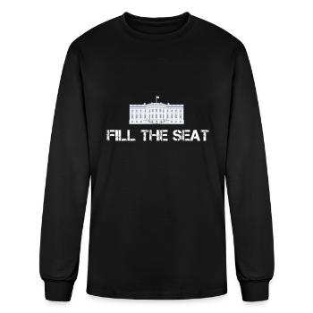 fill the seat - Men's Long Sleeve T-Shirt - black - Front