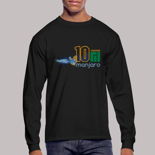 Manjaro 10 years splash colors - Men's Long Sleeve T-Shirt