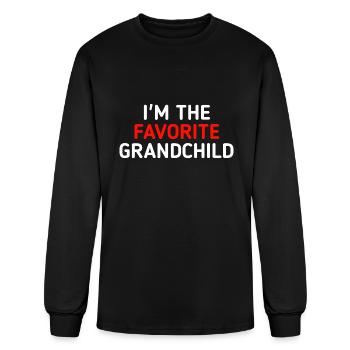 I'm The Favorite Grandchild - Men's Long Sleeve T-Shirt - black - Front