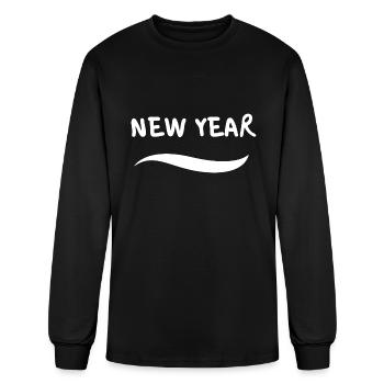 New Year - Men's Long Sleeve T-Shirt - black - Front