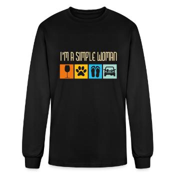 I'm A Simple Woman - Men's Long Sleeve T-Shirt - black - Front