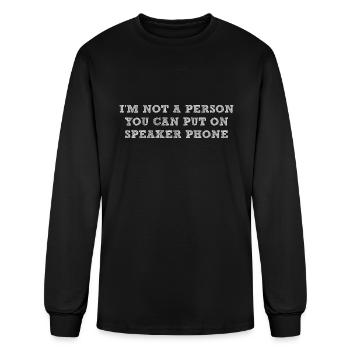 NOT PERSON ON SPEAKER PHONE - Men's Long Sleeve T-Shirt - black - Front
