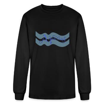 Zodiac sign Aquarius - Men's Long Sleeve T-Shirt - black - Front