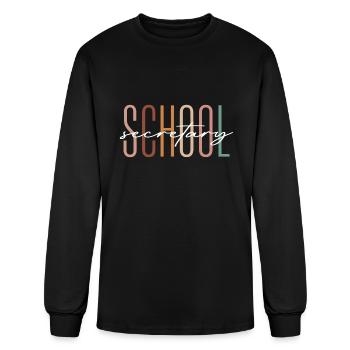 School Secretary Appreciation School Secretary - Men's Long Sleeve T-Shirt - black - Front