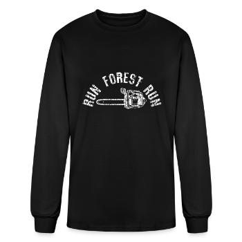 LumberJack Chainsaw Chop Wood - Men's Long Sleeve T-Shirt - black - Front