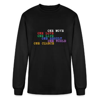 Number one is the key to success - Men's Long Sleeve T-Shirt - black - Front