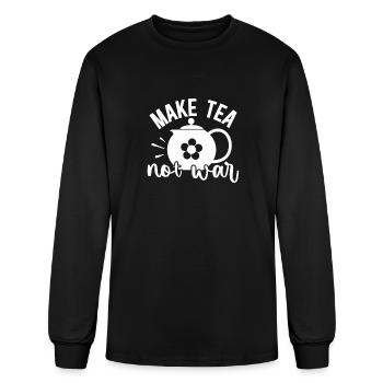 Make Tea Not War Peaceful Pacifist Design - Men's Long Sleeve T-Shirt - black - Front