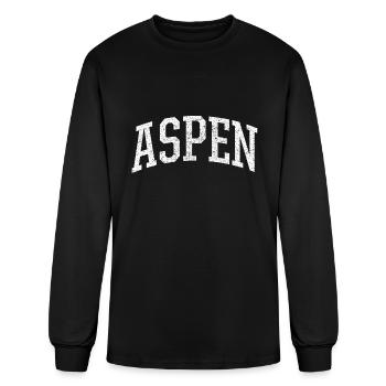 Aspen Aspen Colorado Hooded Soft Warm - Men's Long Sleeve T-Shirt - black - Front