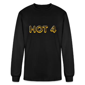 HOT 4 🔥 In a glowing flint design - Men's Long Sleeve T-Shirt - black - Front