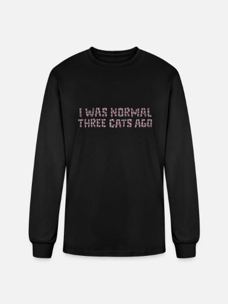 I Was Normal - Men's Long Sleeve T-Shirt - black