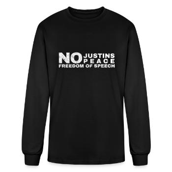 No Justins No Peace Freedom Of Speech Tennessee - Men's Long Sleeve T-Shirt - black - Front